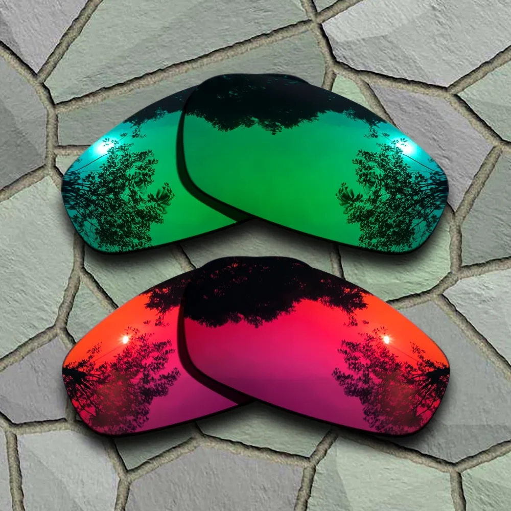 

Jade Green&Violet Red Sunglasses Polarized Replacement Lenses for Split Jacket