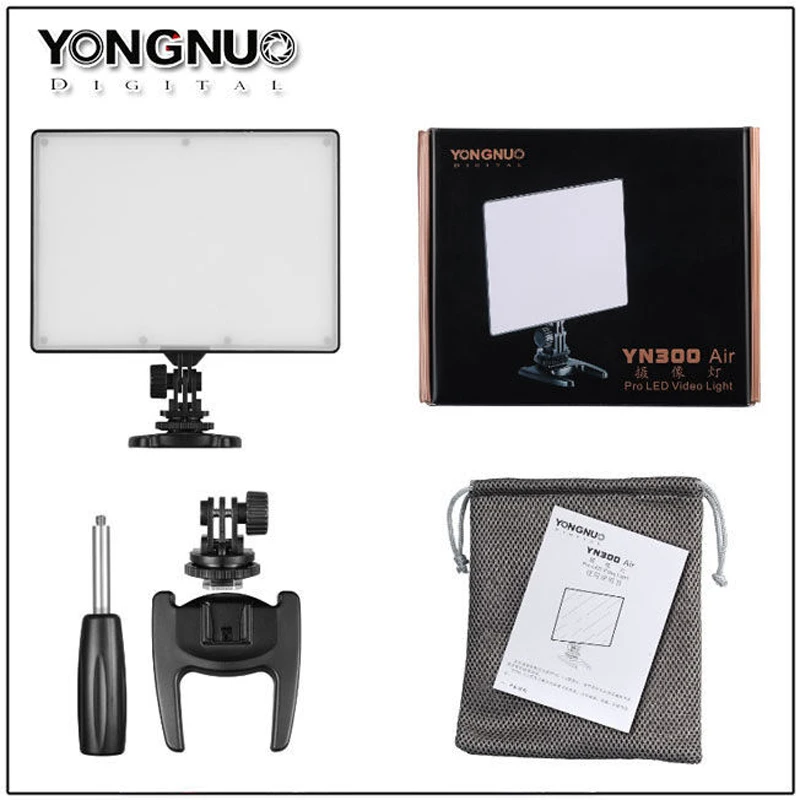 YONGNUO YN300 air YN-300 AIR Pro LED Camera Video Light For Canon Nikon + BATTERY + Charger + eu plug