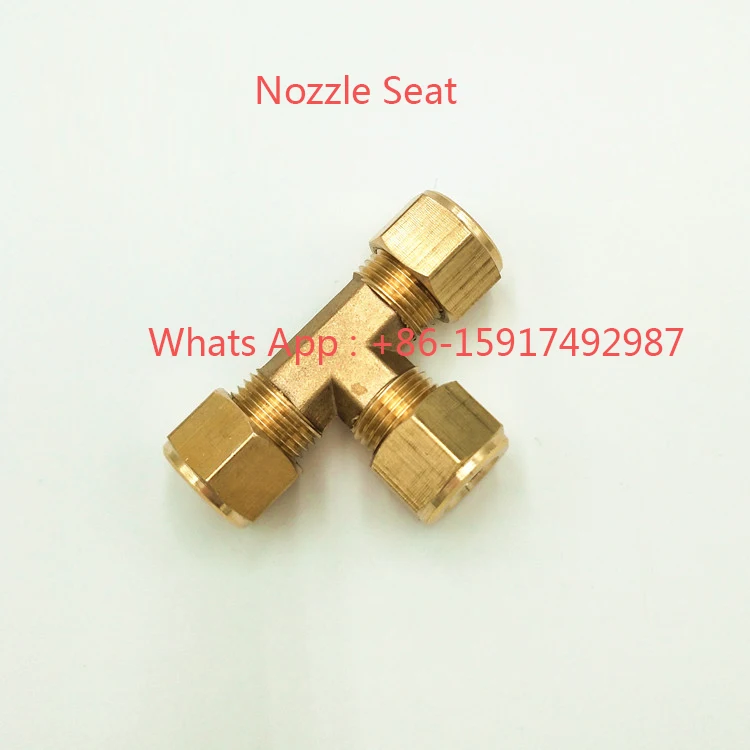 

1/8"Nozzle Connector,Copper tube tee ferrule fitting 6MM 8MM 9.52MM 10MM Spray Fitting for Fog System