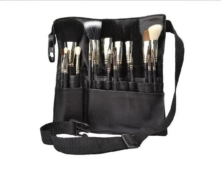 Bolsa profesional de PVC para brochas de maquillaje, delantal con correa para cinturón de artista, bolsa de maquillaje portátil (pinceles no incluidos), 50 unids/lote