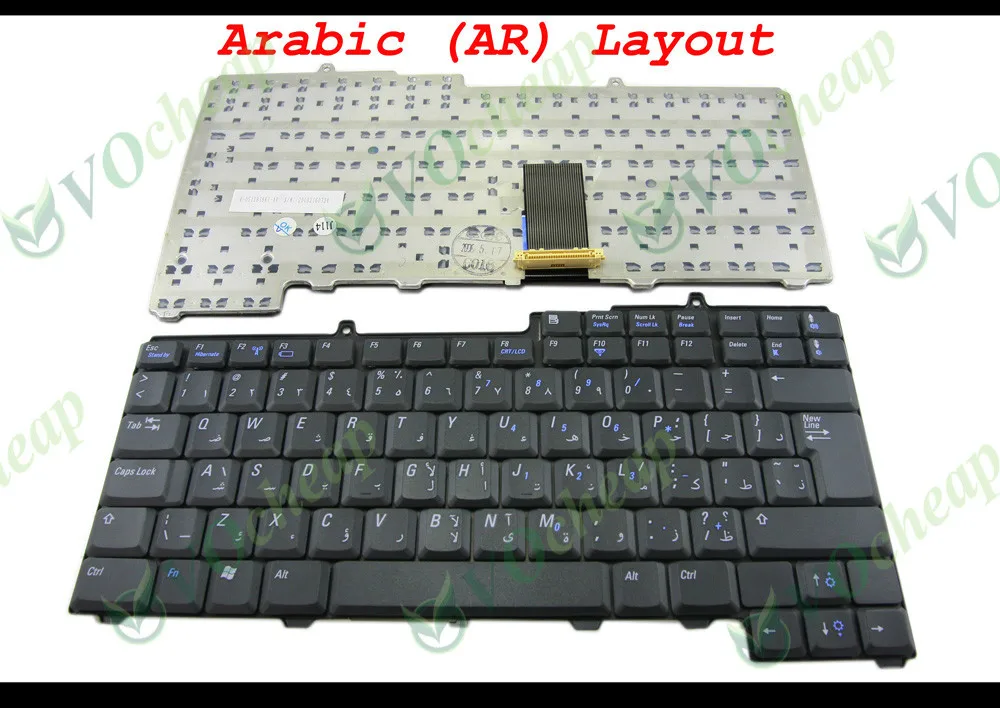 New Laptop Keyboard for Dell for Inspiron 6000 9200 9300 Latitude D510 XPS Gen 2 M170 Black Arabic version - V-0511BIBK1-AR