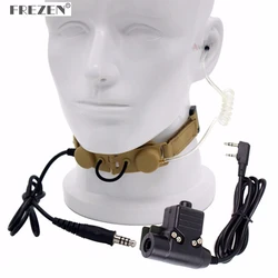 Тактическая гарнитура Z Throat Mic Z003 Air Tube с U94 PTT для двусторонней радиосвязи