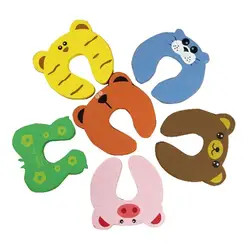 Butoir de porte, 5 pièces, protection des doigts, pour enfants, animaux, dessins animés, vente en gros