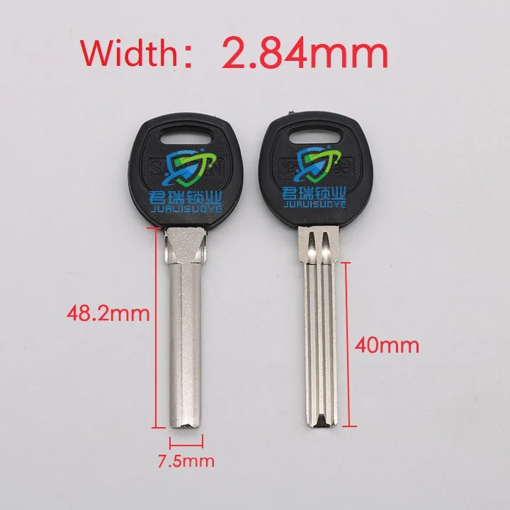 10pcs x Middle narrow single row Key embryo For House Key Replacement Length 48mm JF066