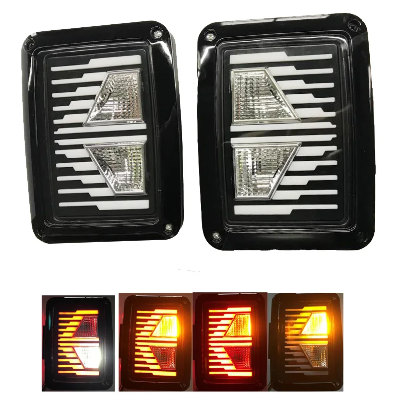 USA/EU edition reverser brake turn signal LED rear tail light For Jeep wrangler LED Tail Light With Brake Turning Reverse light