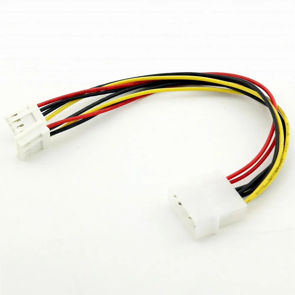 10 шт. 4 Pin Molex к двойному 4 Pin Floppy PC Power Y Splitter адаптер Соединительный кабель для флоппи-накопителя FDD 20 см