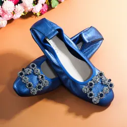 In vera pelle Confortevole Delle Donne In Gravidanza Scarpe di Cristallo In Pelle di Mucca Morbida Ballerine Donna Scarpe Da Tennis 2019 di Marca Nuovi Mocassini