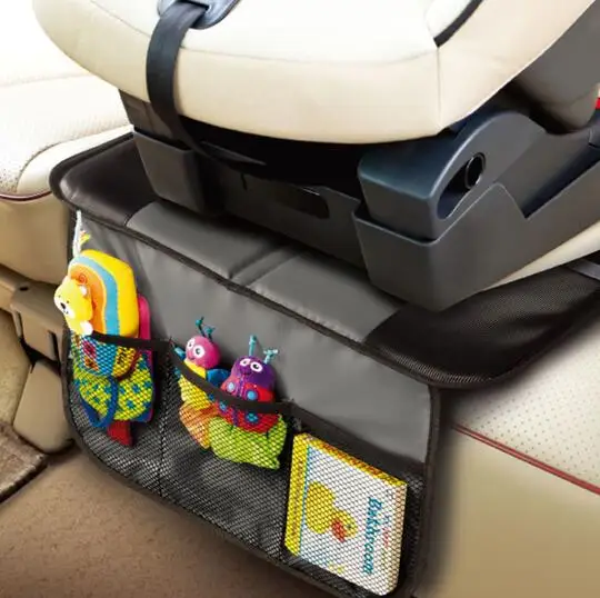 واقي مقعد السيارة من الجلد العالمي للأطفال أو غطاء مقعد السيارة سهل التنظيف ومضاد للانزلاق باللون الأسود العالمي #3