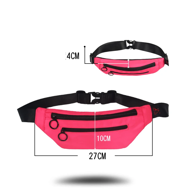 Suporte de telefone móvel impermeável para mulheres, Outdoor Running Waist Bag Pouch, Cinto de lazer esportivo, Jogging Gym Bags