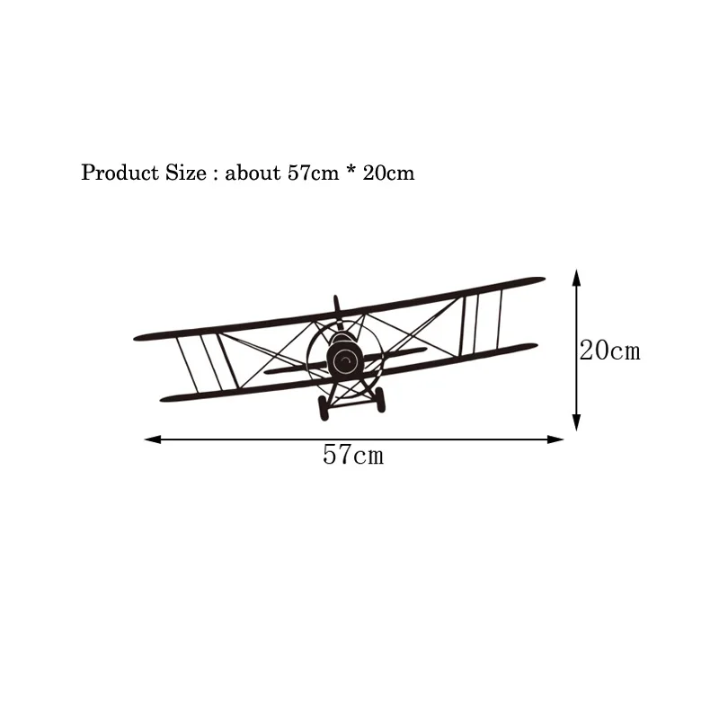 Retro Gliding Aircraft Wall Sticker For Children's Room Background Decoration Mural Wallpaper Art Decals Air Plane Home Stickers