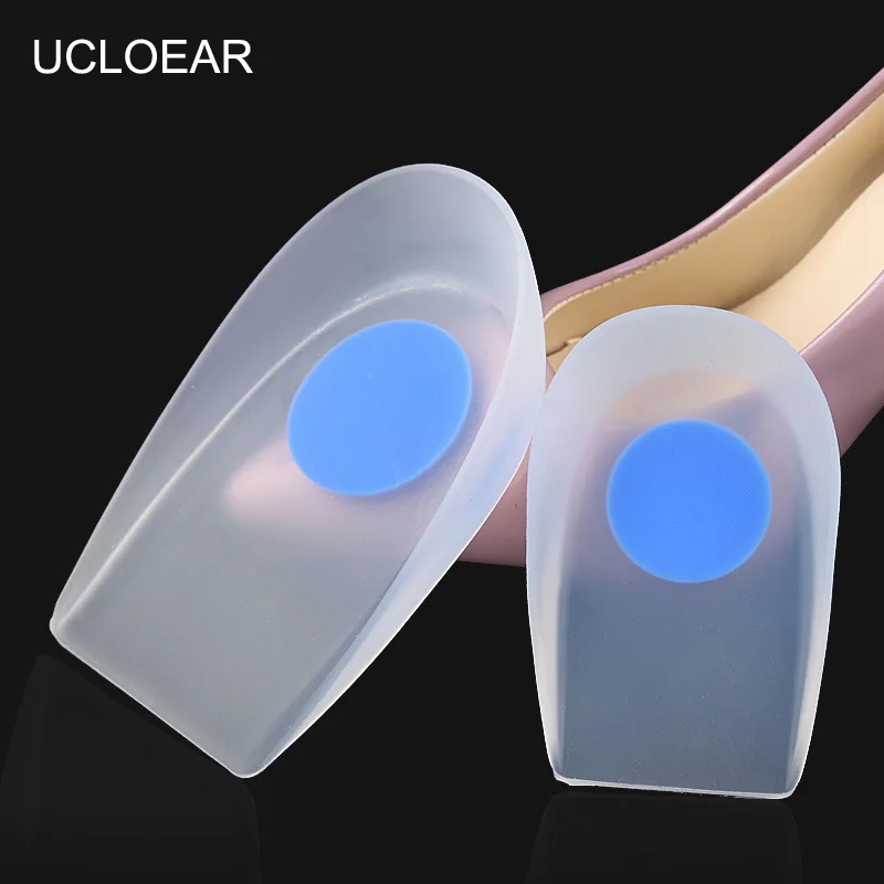 

UCLOEAR Soft Silicone Insoles For Heel Pain Comfortable Heel Support Pad Cup Gel Cushion Insole Plantar Foot Care Heel Grips