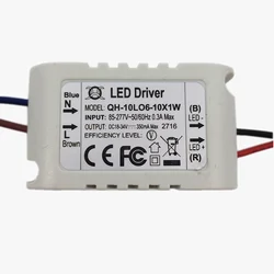 2 Pcs LED 10W AC85-277V LED Driver 6-10x1W 300mA DC18-34V Box PF LED PowerSupply ConstantCurrent CeilingLamp