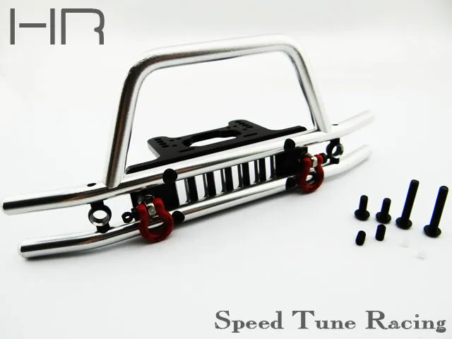 

Hot racing Aluminum tubhlar front bumper with winch light mount for Axial SCX10