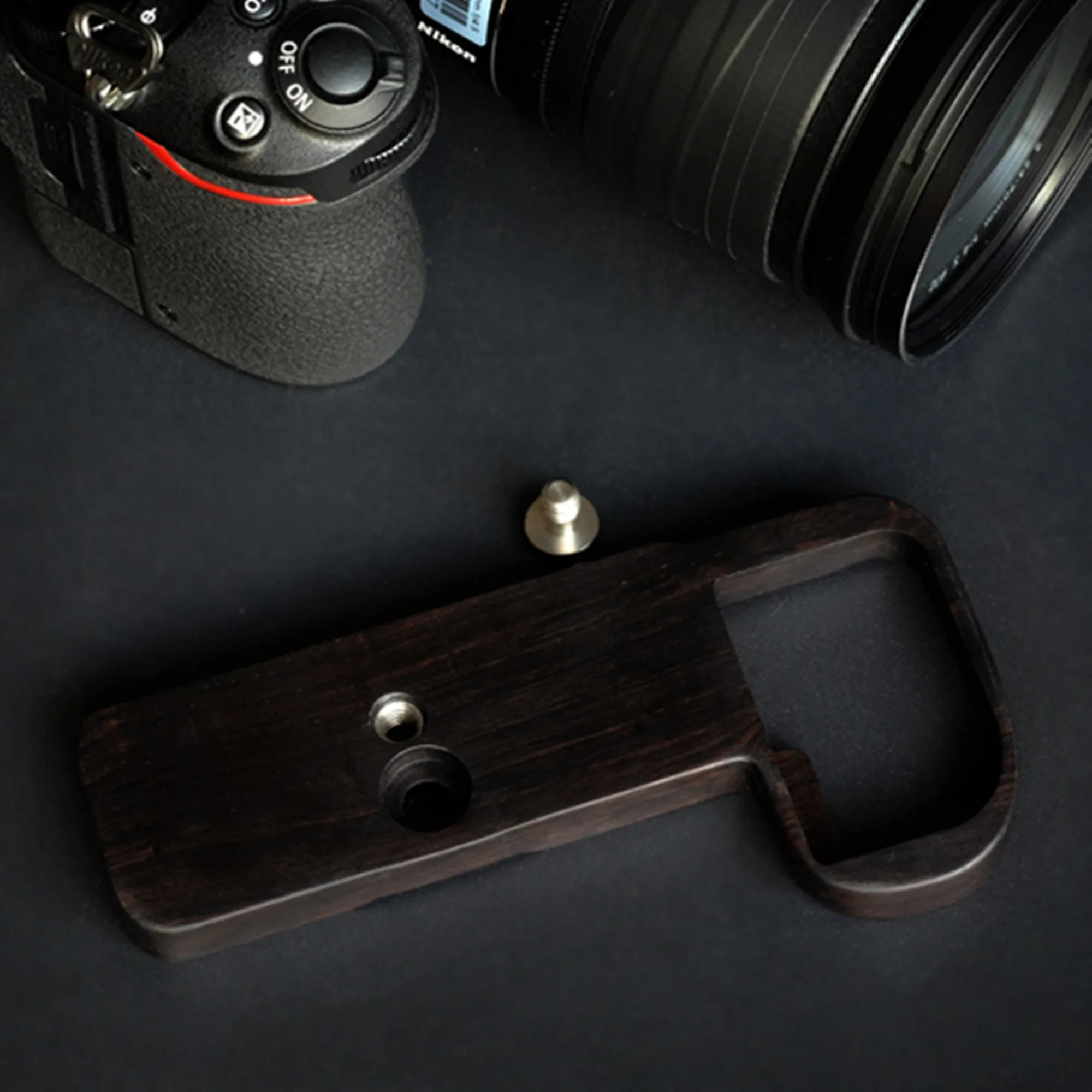 

Wooden Wood Hand Grip Plate Bracket Base Plate Black For Nikon Z6 Z7 Tripod Arca Sunway Benro