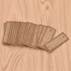 20pcs Vintage Artificial Leather Label For Garment Decoraiton DIY Handmade Craft Sewiing Bag Toys Supplies Accessories