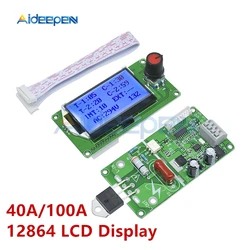 40A 100A 12864 Lcd ディスプレイデジタルダブルパルスエンコーダスポット溶接機溶接機トランスコントローラボード時間制御