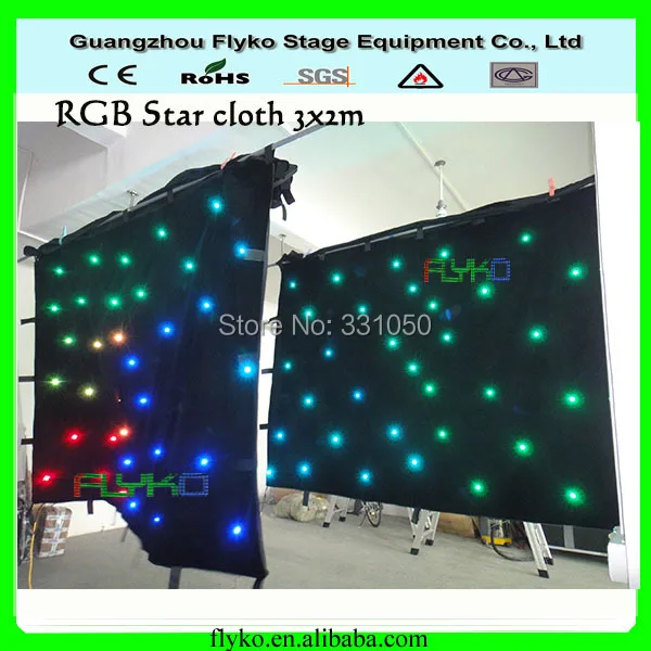 

Free shipping Hot products 2x3m led star cloth stage backdrop