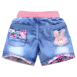 Summer Kids Short Denim Shorts For Girls Fashion Girl Short Princess Jeans Children Pants Girls Shorts Flower Girls Clothing