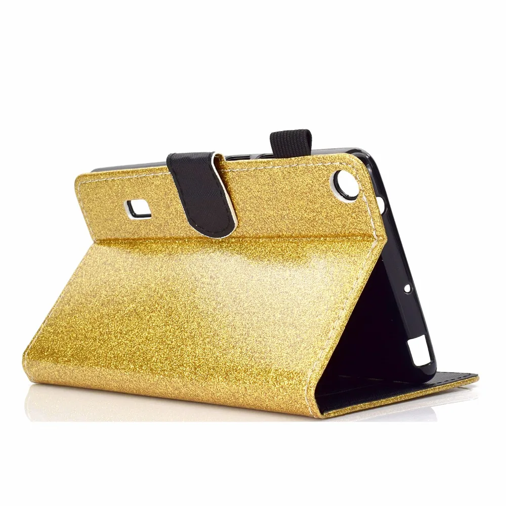 Glitter Case for Huawei MediaPad T3 7.0 WIFI BG2-W09 Cover Funda Silicone PU Leather Skin for Honor Play Pad 2 7.0 +Film+Pen
