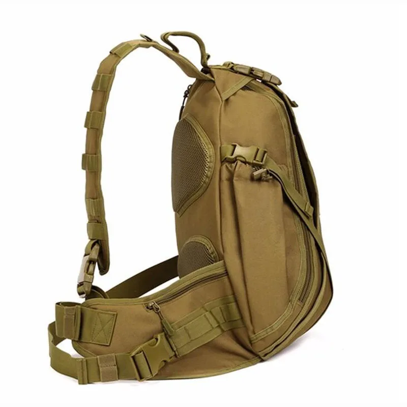 Men Tactical Backpack Single Shoulder Bag Chest Molle Crossbody Outdoor Camping Sling Waterproof Laptop Hunting Fishing Bags