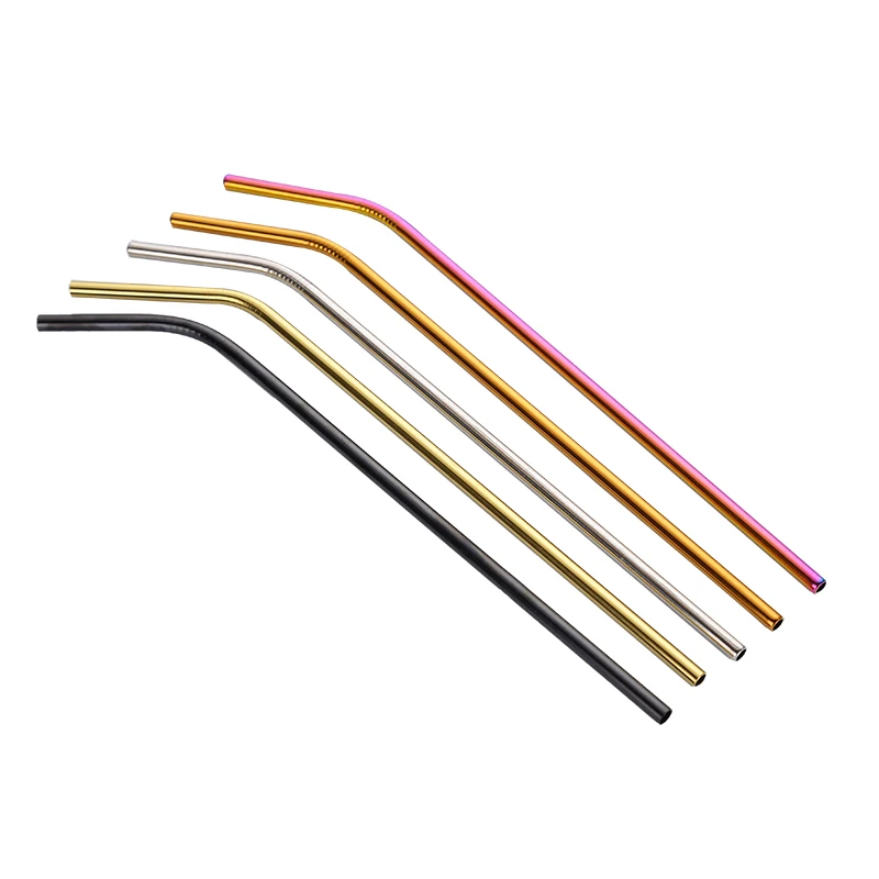 

100 Stainless Steel Drinking Straw Milk Tea Reusable Straw Long Metal Drinking Tube 26.6cm Straws for Yerba Mate Bar Accessories