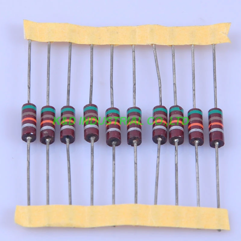 10pcs Carbon Composition Vintage Resistor 0.5W 100K Ohm