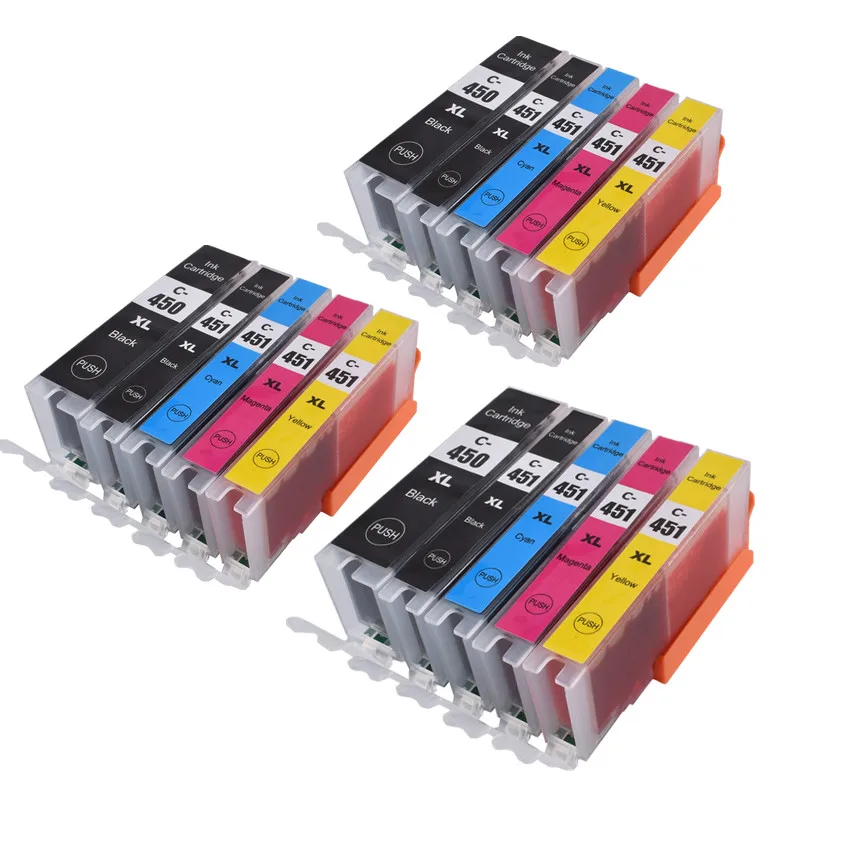 

15pcs PGI-450 451 compatible ink cartridge For canon PIXMA IP7240 MG5440 MG5540 MG6440 MG6640 MG5640 MX924 MX724 IX6840 printer