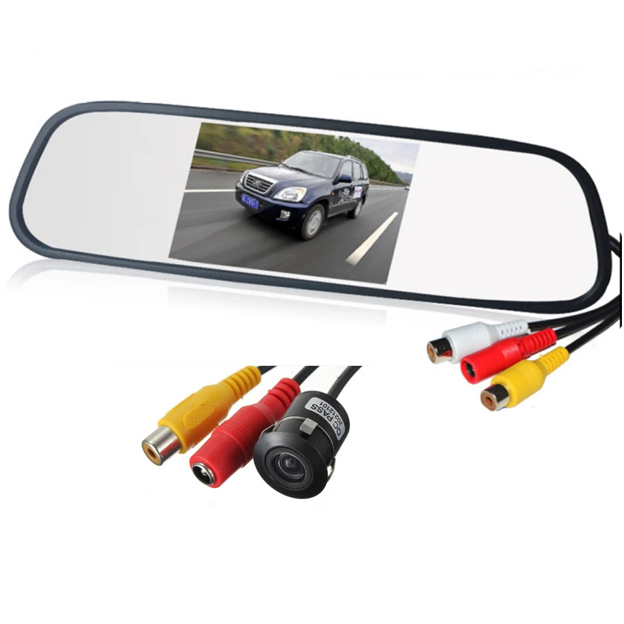 

Waterproof 170 Lens Angle CMOS Car Rearview Parking Camera with 4.3 Inch TFT LCD Monitor for Reversing Backup Parking Assitance