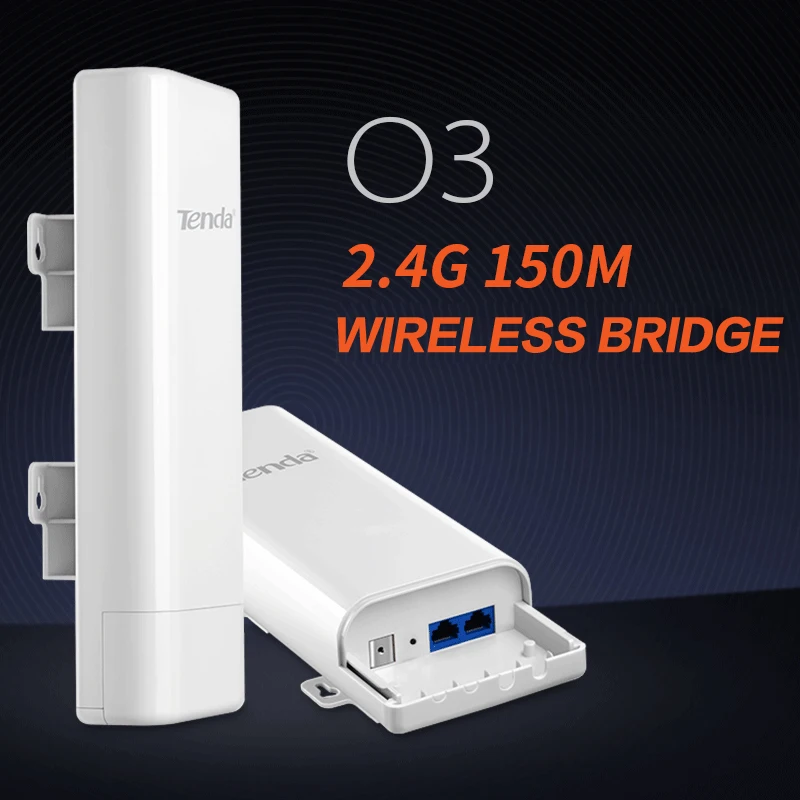 Tenda-puente inalámbrico de punto a punto, O3, 2,4 Ghz, transmisión de potencia de 5Km, repetidor AP de monitoreo de elevador al aire libre