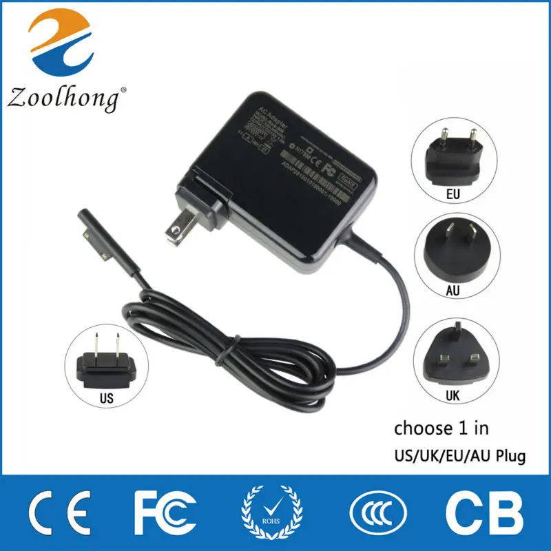 

Zoolhong Factory Direct 15V 1.6A Portable Adapter Charger Power Supply For Microsoft Surface Pro 24W