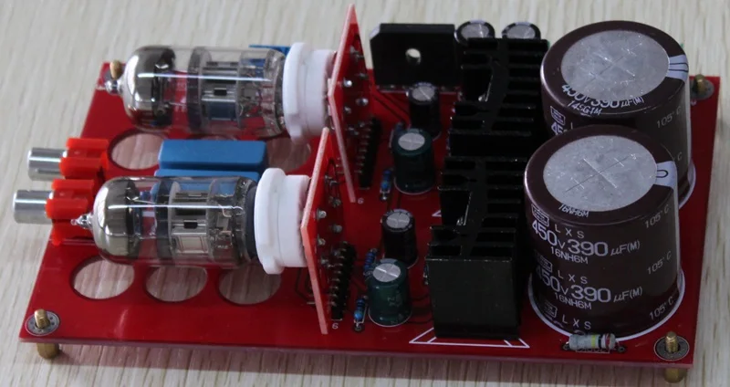 using Japanese chemical 450V / 390UF 2pcs*6N11 tube pre amplifier board/ tube amplifier board