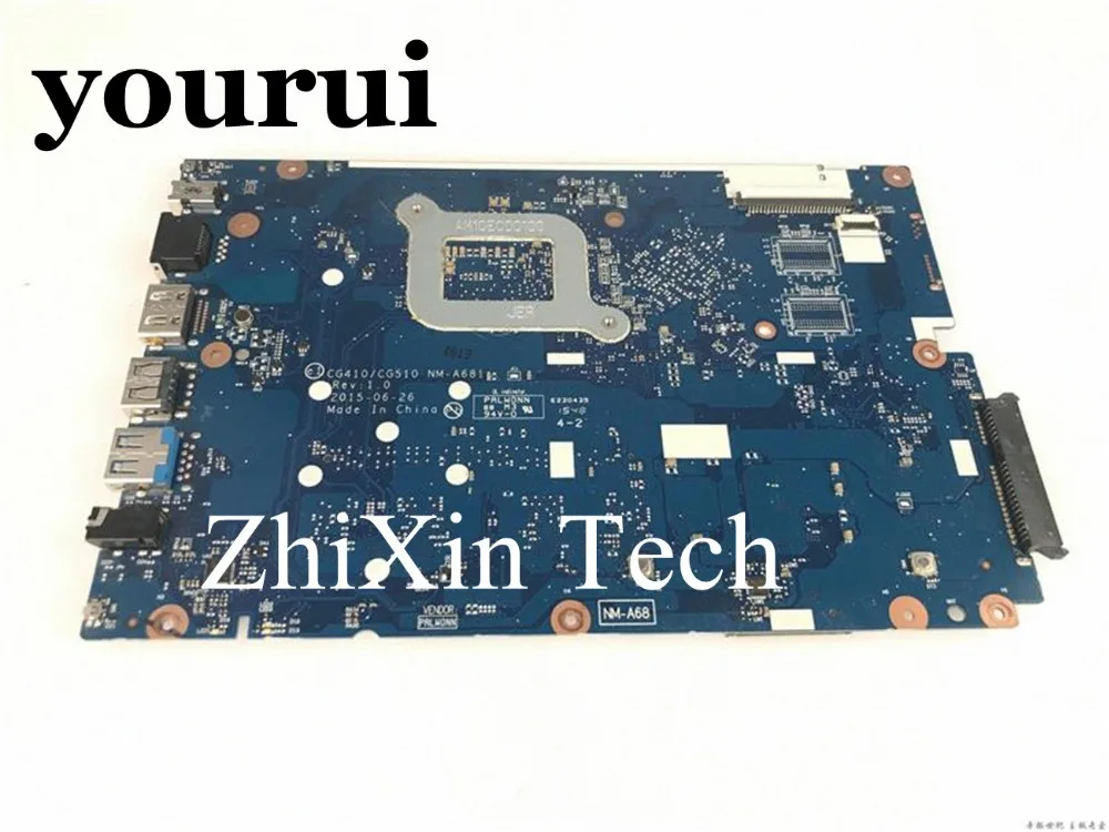 yourui Free Shipping For Lenovo 100-15IBY 100-15IBD Laptop Motherboard CG410/CG510 NM-A681 with i5-5200U CPU 100%Tested