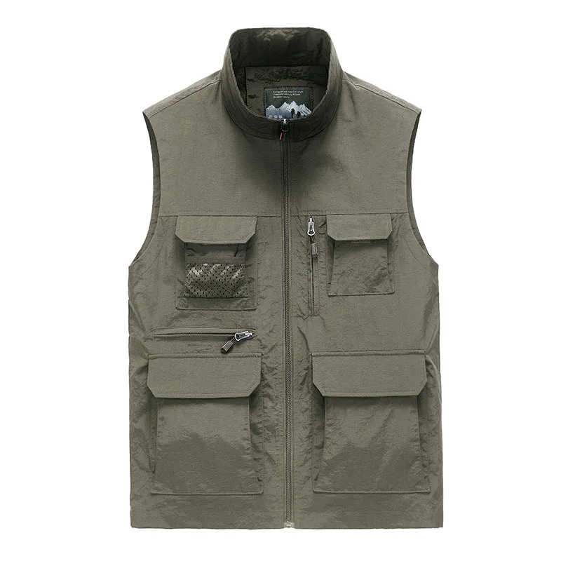 Men's Vests Summer Mens Jacket Sleeveless Vest Spring Autumn Casual Travels Vests Multi-pockets Vest Photography Waistcoat Male