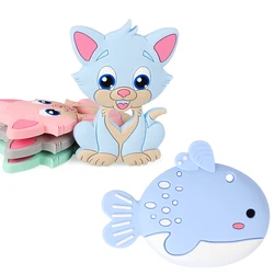 TYRY.HU Teething Animal Rodent Silicone Baby Teethers Soft Texture Teething Toys Baby Teething Pendant Carton Teether