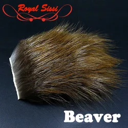 Royal Sissi New Hot 2patches beaver fur large cut beaver body hair and belly hair fly tying natural floating dubbing dry fly dub