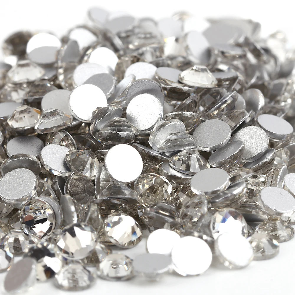 

1440pcs/bag Smallest ss2(1.2mm) Crystal /Clear Color Flat Back ( Nail Art ) Non Hot Fix Glue on Glass Rhinestones