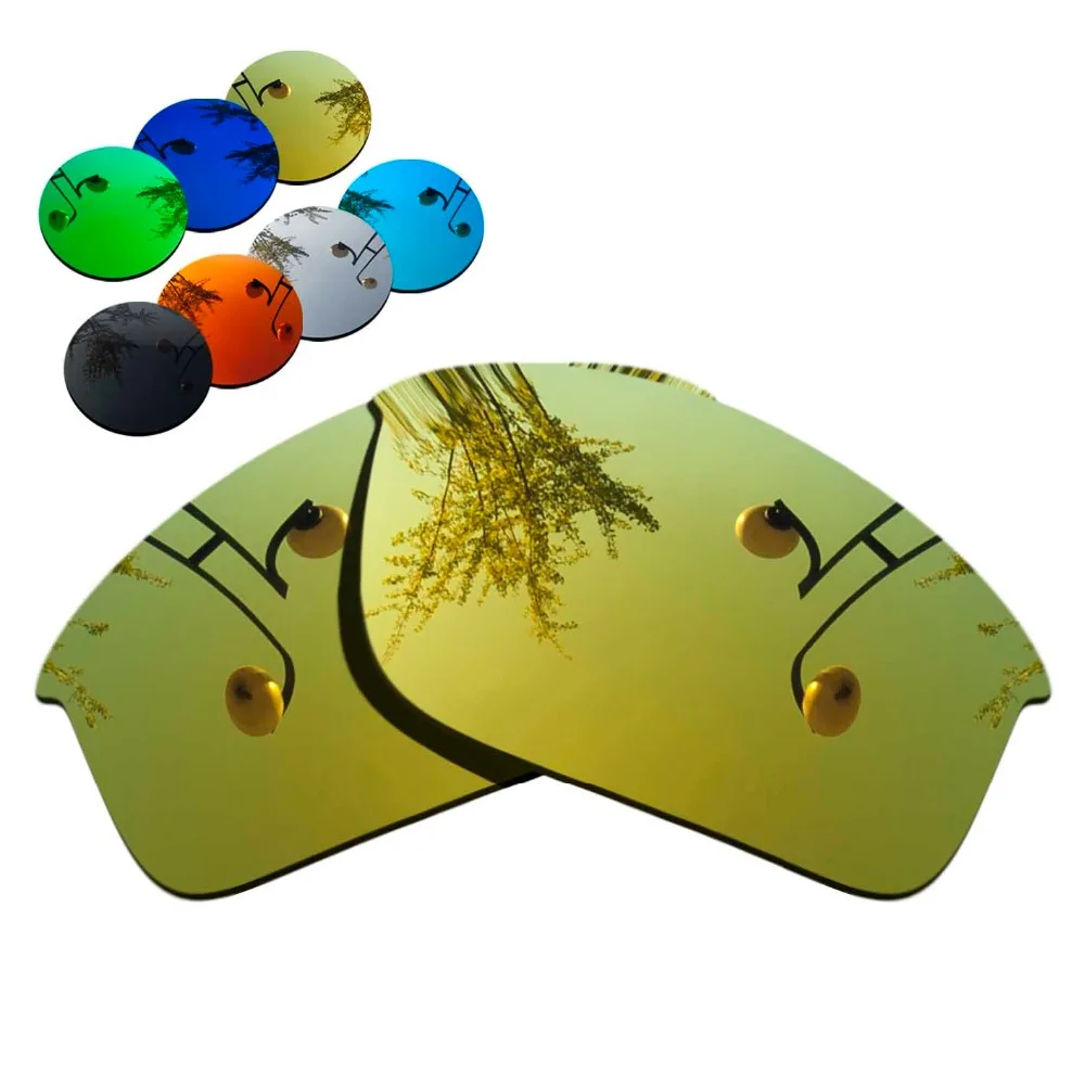 100% Precisely Cut Polarized Replacement Lenses for-Oakley Bottle Rocket Sunglasses Yellow Mirrored Coating Color- Choices