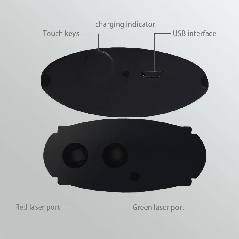 5V Mini Laser Stage Lighting  Disco Party Light KTV Club USB Charging Light Touch Button Switch LED Stage Laser Lamp