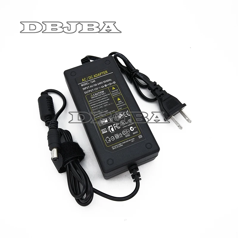 

New High Quality AC 100-240V to For 12V 4A 48W Power Supply Adapter US Plug Cord Cable Charger Socket