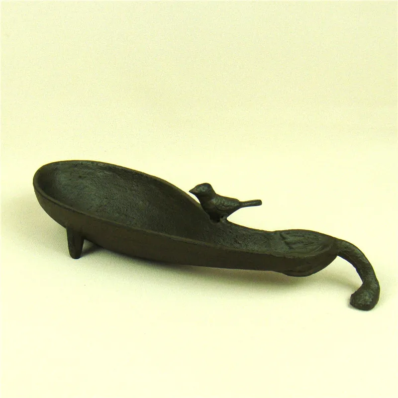 

Artistic Cast Iron Eggplant Candy Box Decorative Metal Bird Figurine Jewelry Casket Organizer Handicraft Adornment Accessories