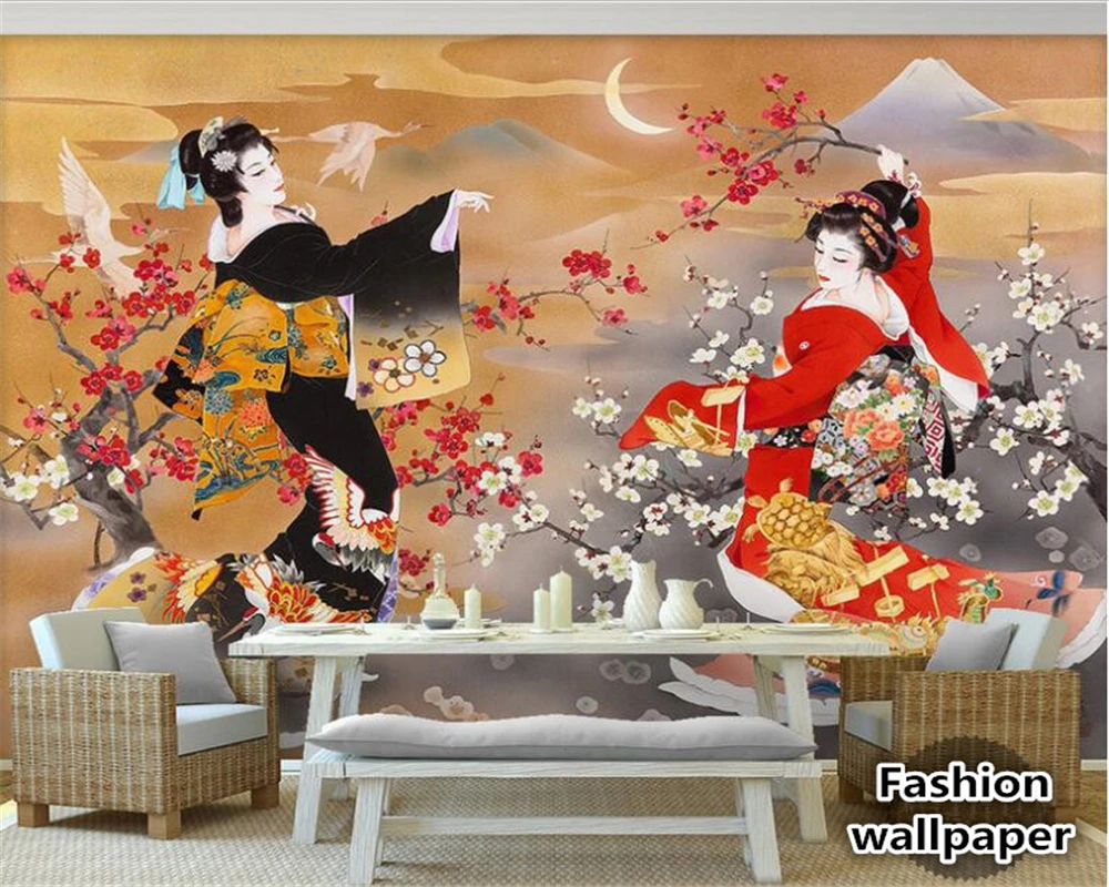 beibehang 3d wallpaper Customize any size wallpaper under the dancing long dress beautiful fashion beauty figure painting tapety