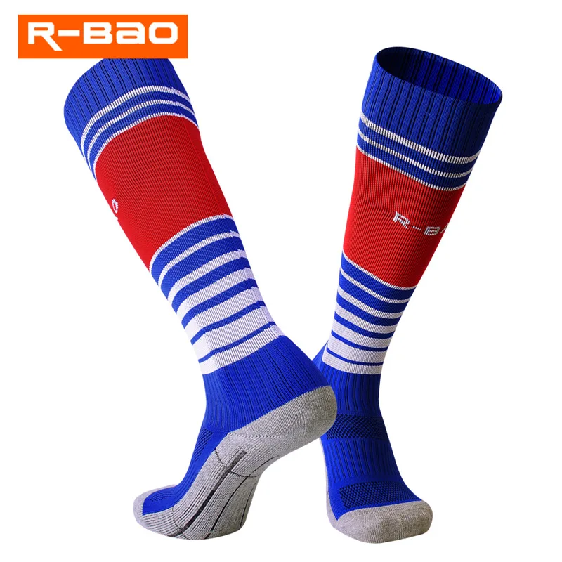 1 Pair cotton children's knee-highs football socks kids sports Long soccer socks for boys girls ankle fixed hockey stockings