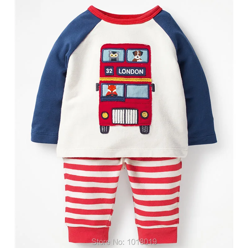 New 2023 Baby Boys Clothes Sets 1-7Y Kids Brand 100% Cotton Long Sleeve T-shirts Pants 2pc Children Suits Outfits Bebe Boys Sets