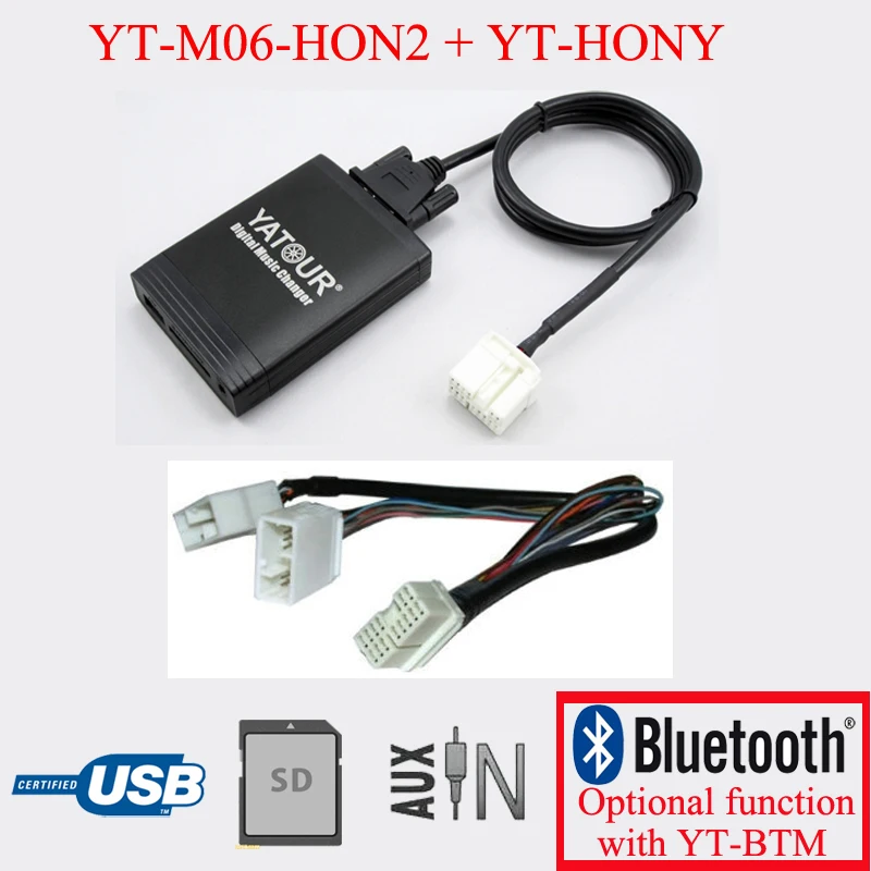 Yatour M06(PRO) для Honda Accord Civic CRV Odyssey Element Acura радиоприемник USB SD музыкальный плеер