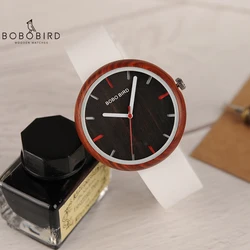 reloj mujer BOBO BIRD Women Watch Wood Silicone Band Quartz Wristwatches bayan kol saati with Gift Box Accept Dropshipping V-R28