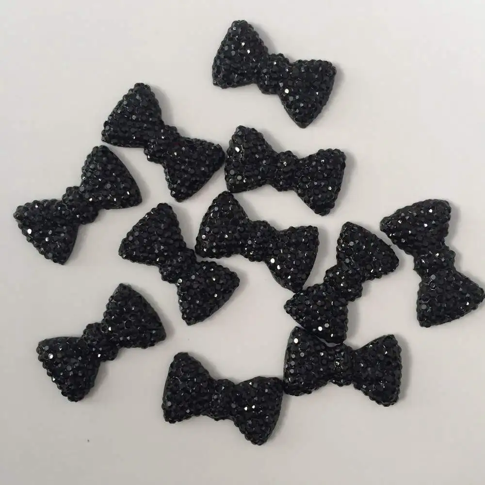 40 sztuk 12*20mm błyszcząca żywica kokardka Flatback Rhinestone księga gości ślubne zdobienie DIY aplikacja akcesoria do wyrobu biżuterii rzemiosło — zdjęcie 6