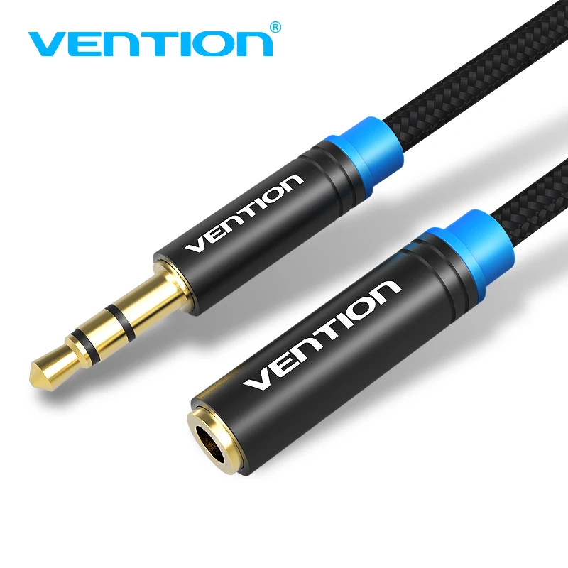 Vention Jack 3.5 Mm Audio Verlengkabel Voor Huawei P20 Lite Stereo 3.5Mm Jack Aux Kabel Voor Hoofdtelefoon Xiaomi redmi 5Plus PC