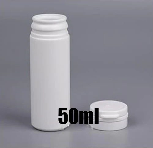 

50pcs 50ml white color tearing and flip cap bottles, xylitol bottle, candy tube , pills storages, plastic capsules bottles