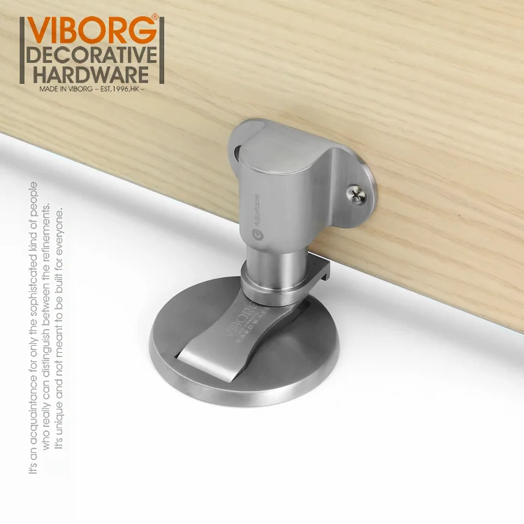 VIBORG Deluxe SUS304 Stainless Steel Casting Adjustable Floor-mounted Magnetic Magnet Door Stopper Door Stops Doorstop RS-40F