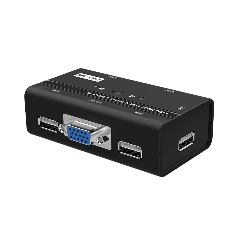 Mt-viki 2 porte usb vga kvm switch pulsante manuale presse selezionare Orginal Cavi 2 PZ Condividono 1 Monitor con Tastiera e Mouse MT-260KL